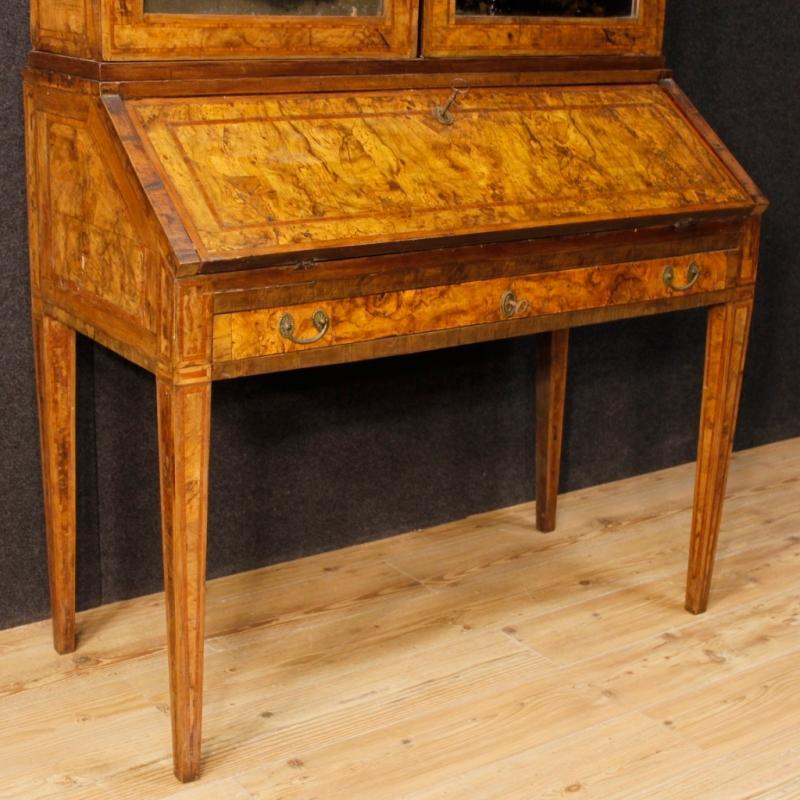 Italian Trumeau Louis XVI In Rosewood, Walnut, Burl Walnut From 18th Century