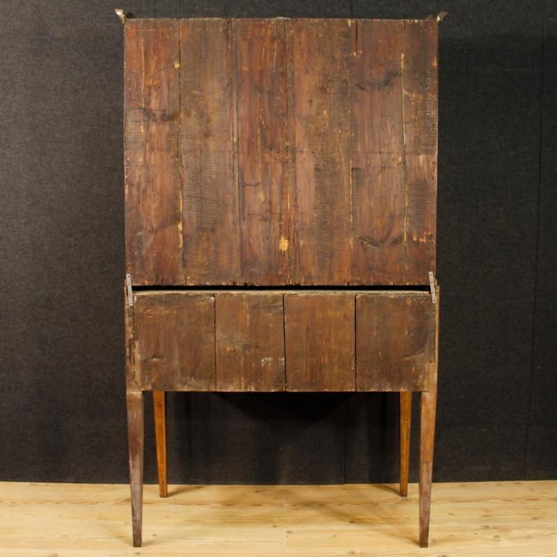 Italian Trumeau Louis XVI In Rosewood, Walnut, Burl Walnut From 18th Century