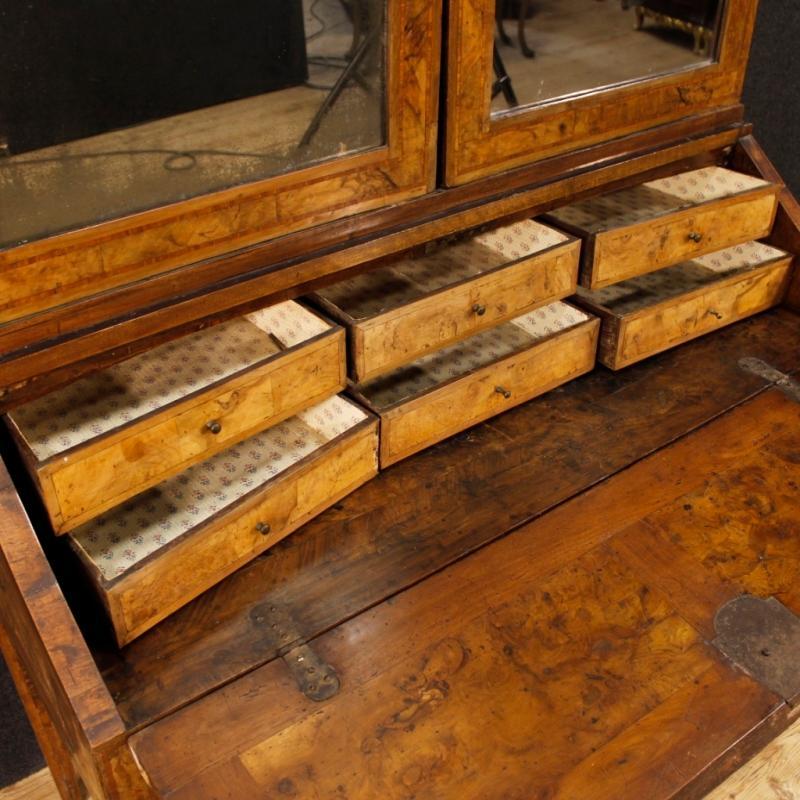 Italian Trumeau Louis XVI In Rosewood, Walnut, Burl Walnut From 18th Century