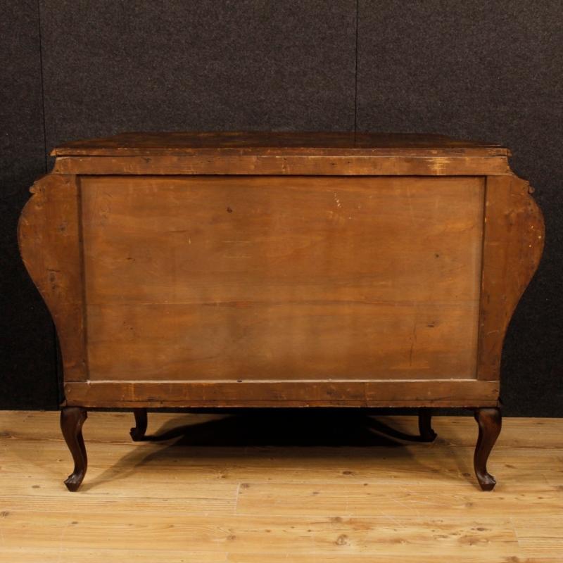 Venetian Dresser In Walnut And Burl Walnut In Louis XV Style From 20th Century