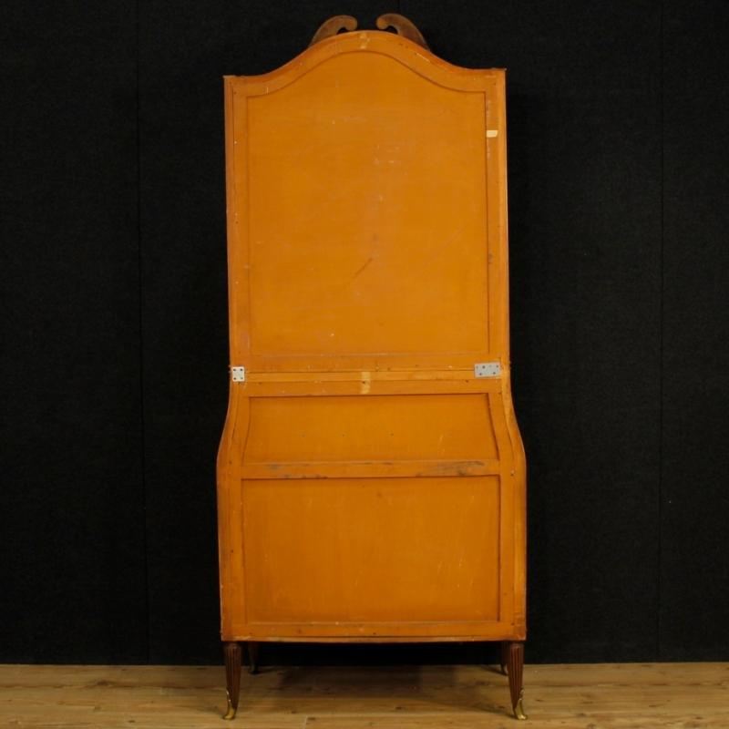 Italian Trumeau In Walnut And Burl Walnut With Mirror From 20th Century