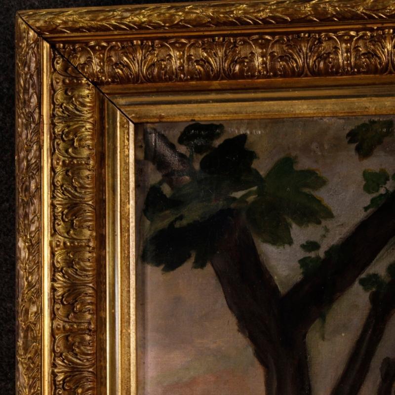 Italian Religious Painting Holy Family Oil On Canvas Signed And Dated P. Arri 1898