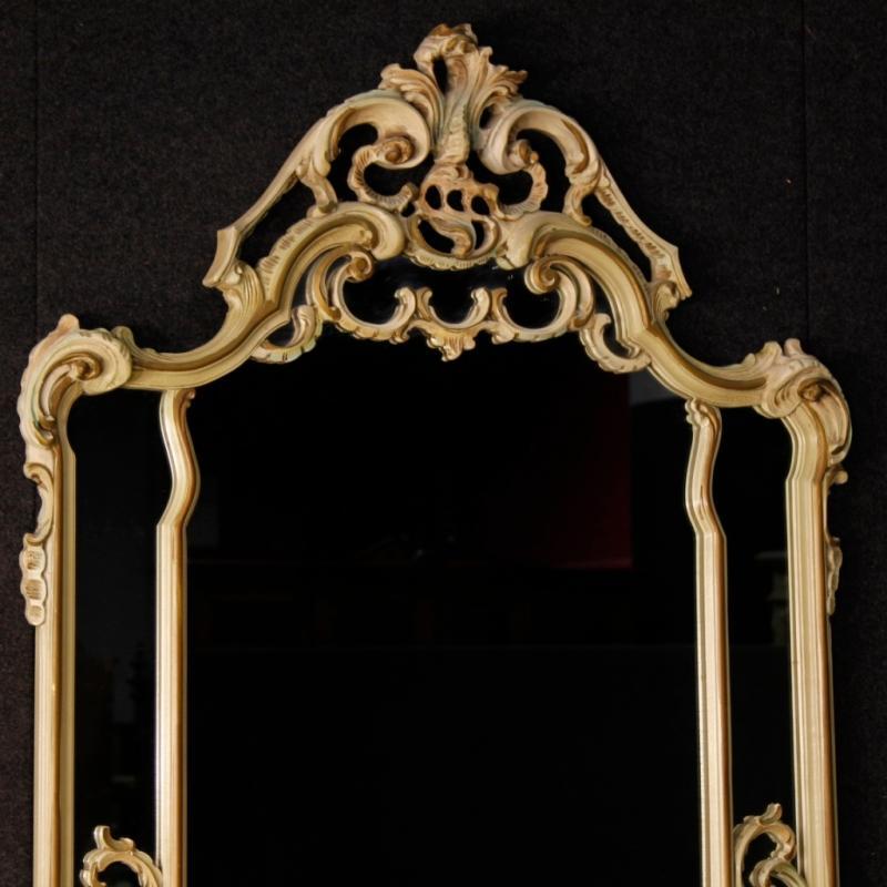 Venetian Dresser With Mirror In Lacquered And Painted Wood From 20th Century