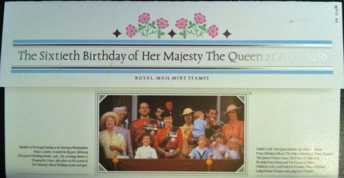 1986 ROYAL MAIL MINT STAMPS SET~60th BIRTHDAY THE QUEEN
