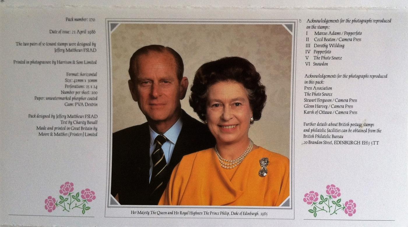 1986 ROYAL MAIL MINT STAMPS SET~60th BIRTHDAY THE QUEEN