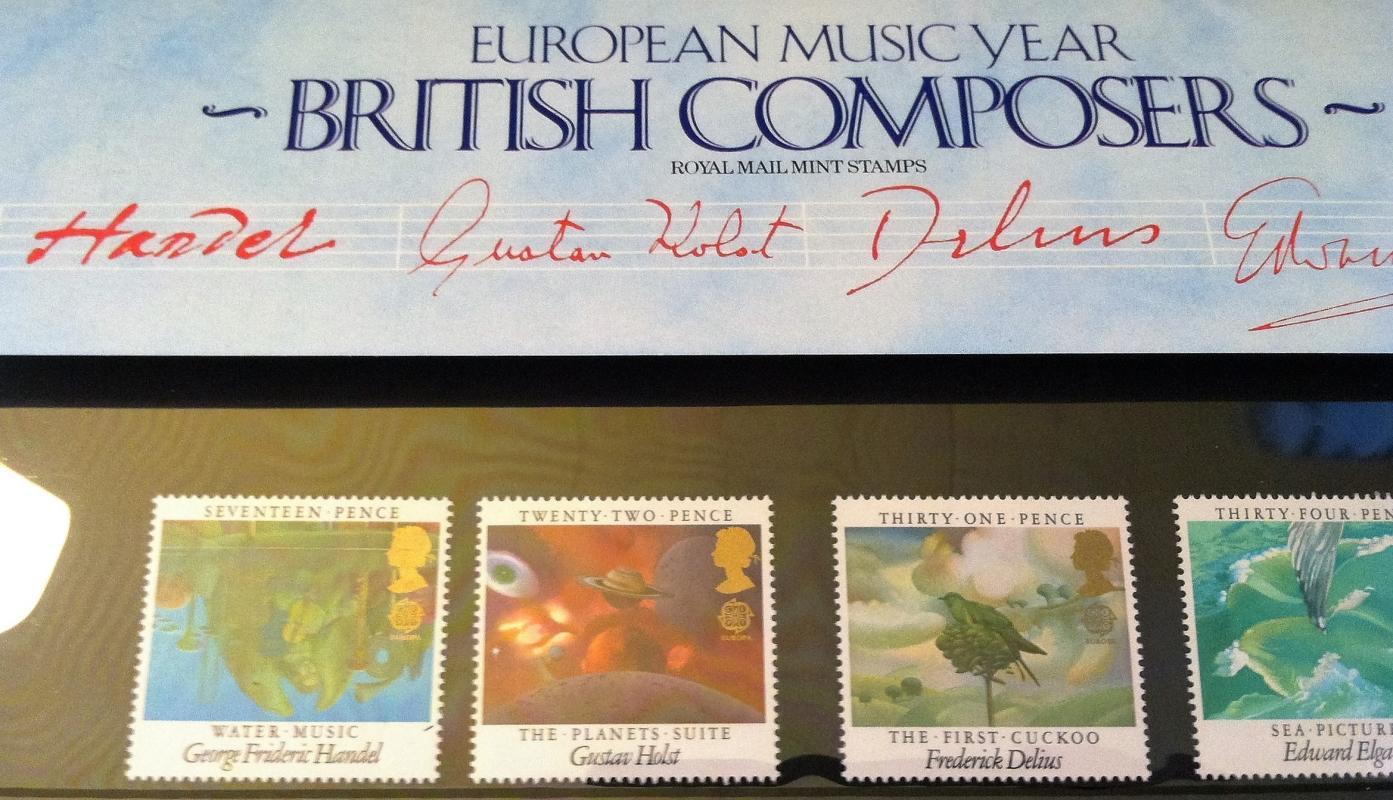 1985 ROYAL MAIL MINT STAMPS SET~BRITISH COMPOSERS~UNUSE