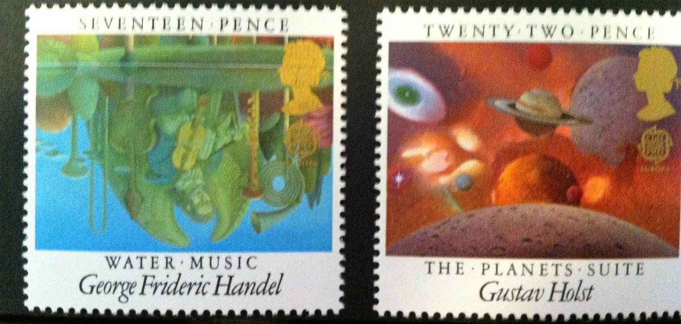 1985 ROYAL MAIL MINT STAMPS SET~BRITISH COMPOSERS~UNUSE
