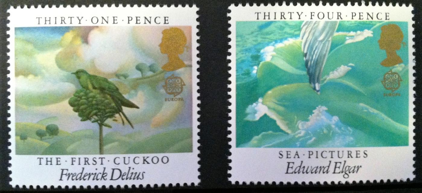 1985 ROYAL MAIL MINT STAMPS SET~BRITISH COMPOSERS~UNUSE