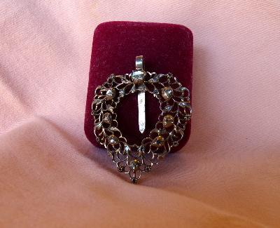 Georgian Diamond and Silver Sash Brooch