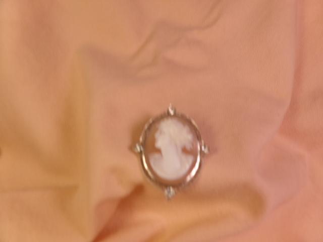 Antique Cameo with Diamonds and Gold
