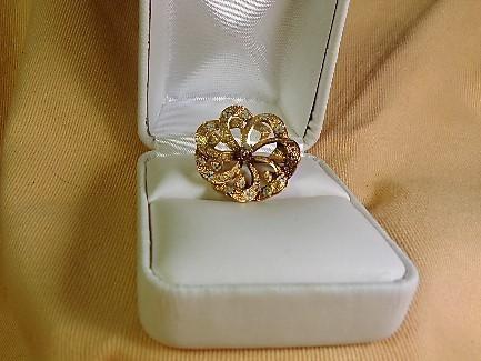 Victorian Diamond and Enamel Gold Brooch