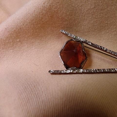 Amber Comet Brooch