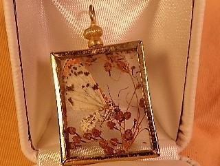 Butterfly between glass Pindant