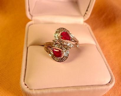 Ruby, Diamond 14Kt. Ring