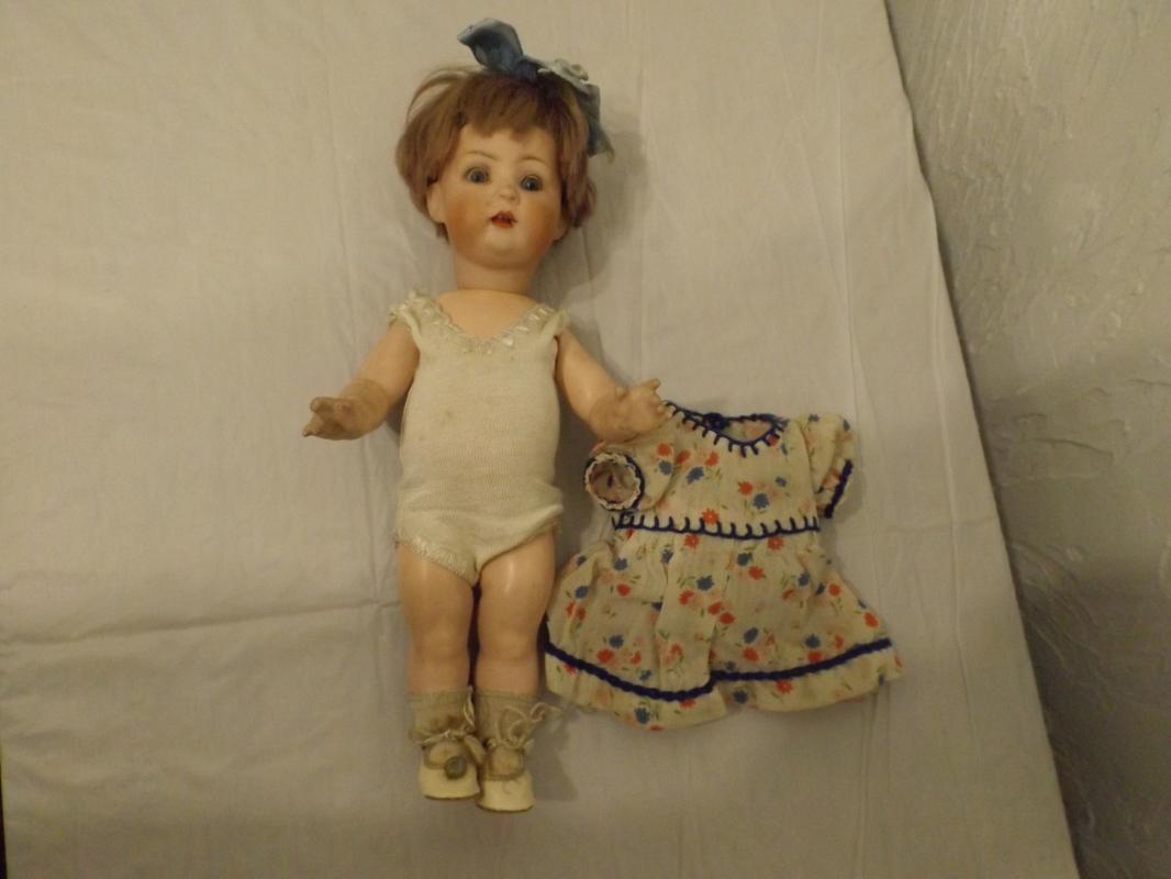Bisque Doll S& H Baby mold Bisque Doll DR91 with back of head markings,