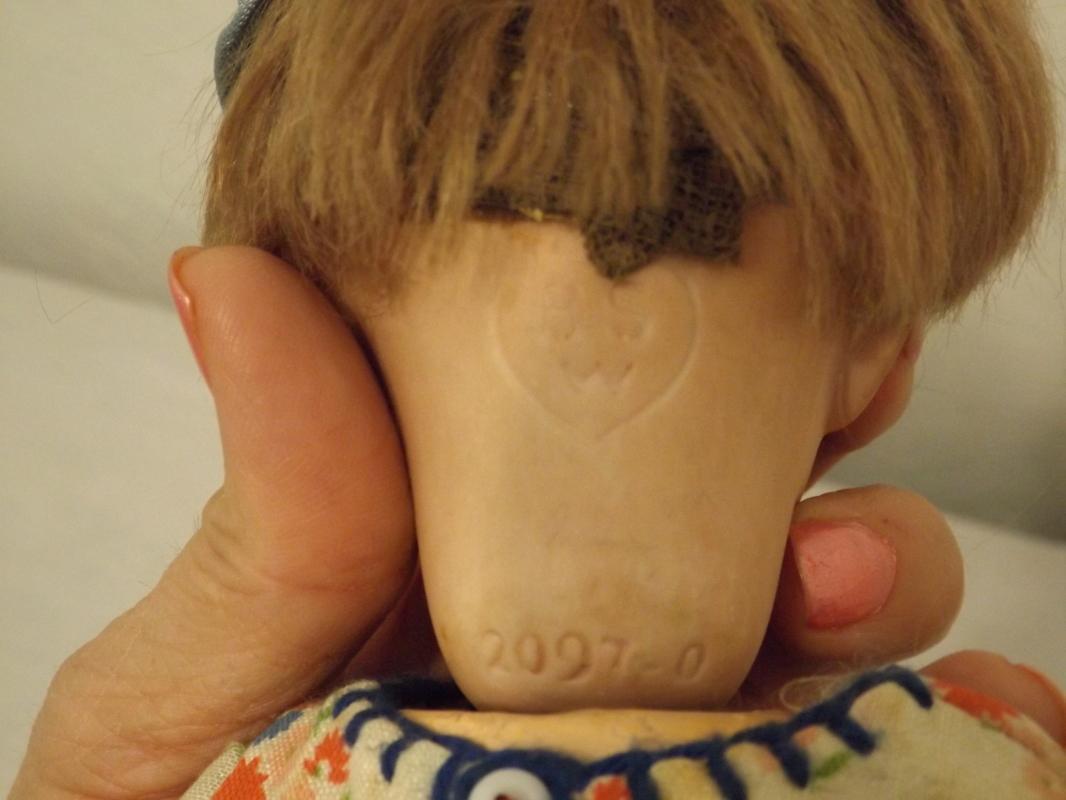 Bisque Doll S& H Baby mold Bisque Doll DR91 with back of head markings,