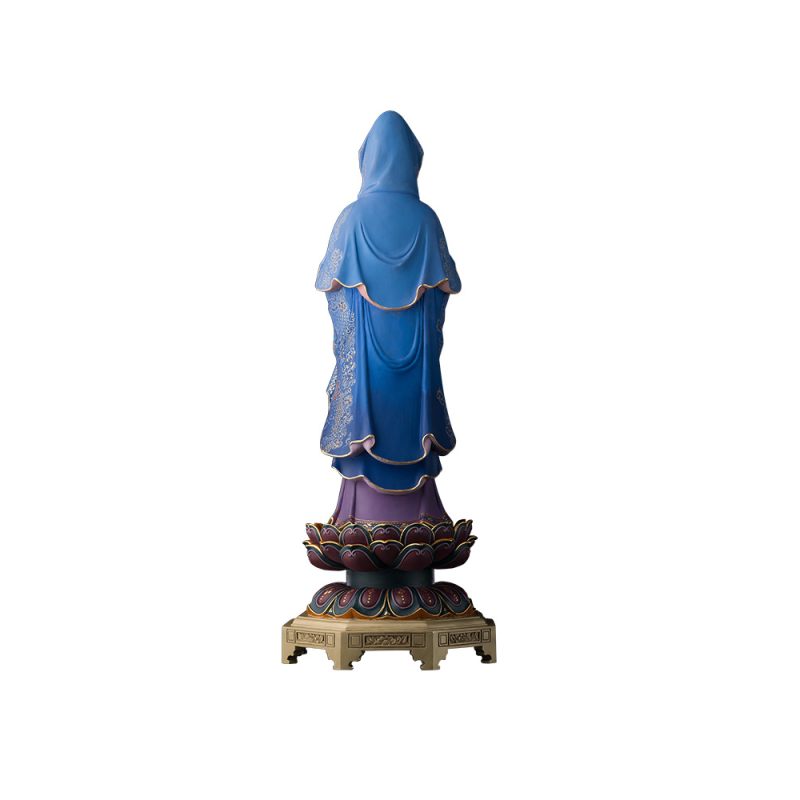 Chinese Guanyin Full brass Pure hand painted AvalOkiteSVara Buddhism china