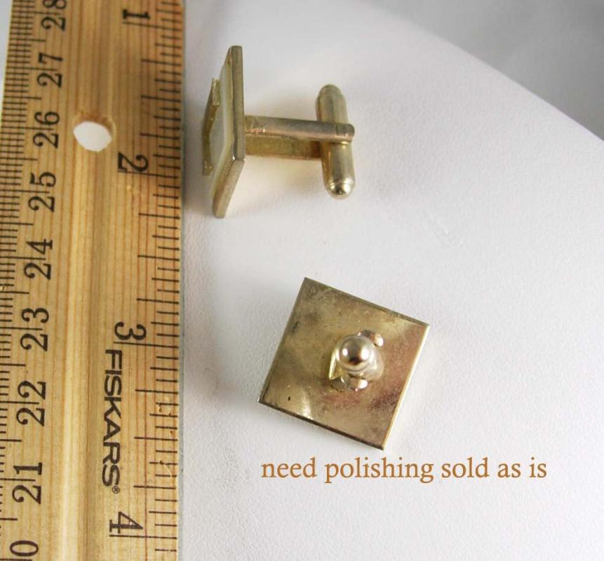 Letter Cuff links Vintage Initial L MOP Cufflinks Alphabet Letter Monogram Signet Shirt Accessory personalized jewelry