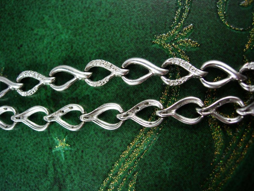 33 Diamond Bracelet Sterling sweetheart anniversary gift silver bridal womens jewelry womens fine jewelry