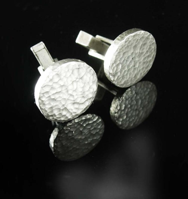 Brutalist Sterling silver Cufflinks Signed j5-651 Vintage Jacob M. Oldak Fine Jewelry