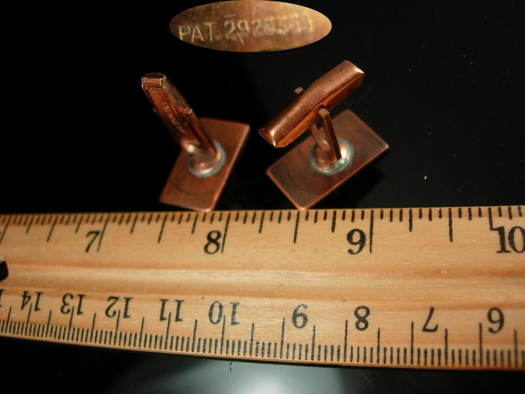 Native American Copper Cufflinks Vintage Thunderbird Indian Patent 2920363 mens cool gift accessory southwest jewelry