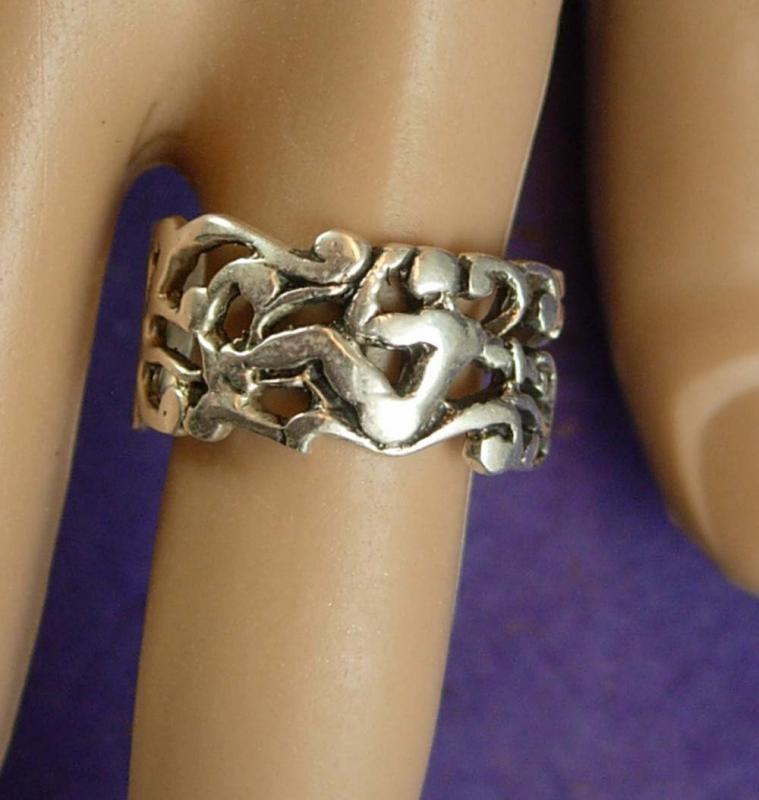 Erotica Silver Ring Vintage Sterling ring 7.3 grams nude ring naughty sex ring Size 9 3/4 Unisex Jewelry wedding band ladies womens jewelry