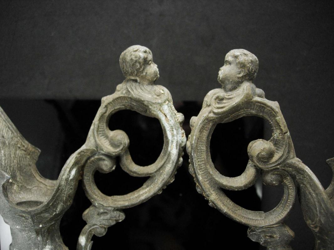 Antique Cherub urns - Victorian Pitchers - gothic silver - goddess urn - art nouveau medieval angels -