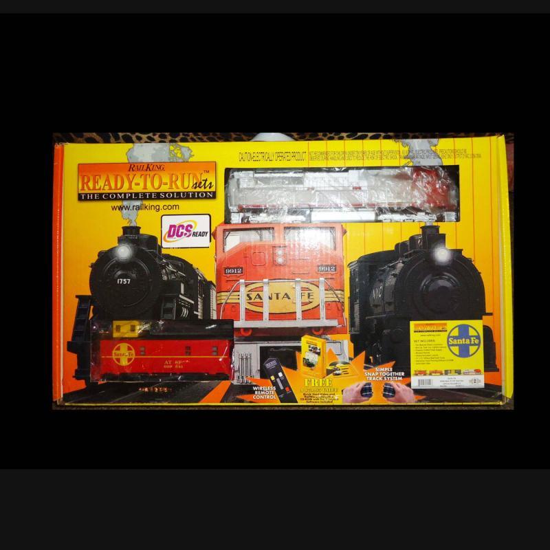 RailKing Ready to Run TRAIN Set Sealed box PLUS extra train and track Never used Rail King Santa fe