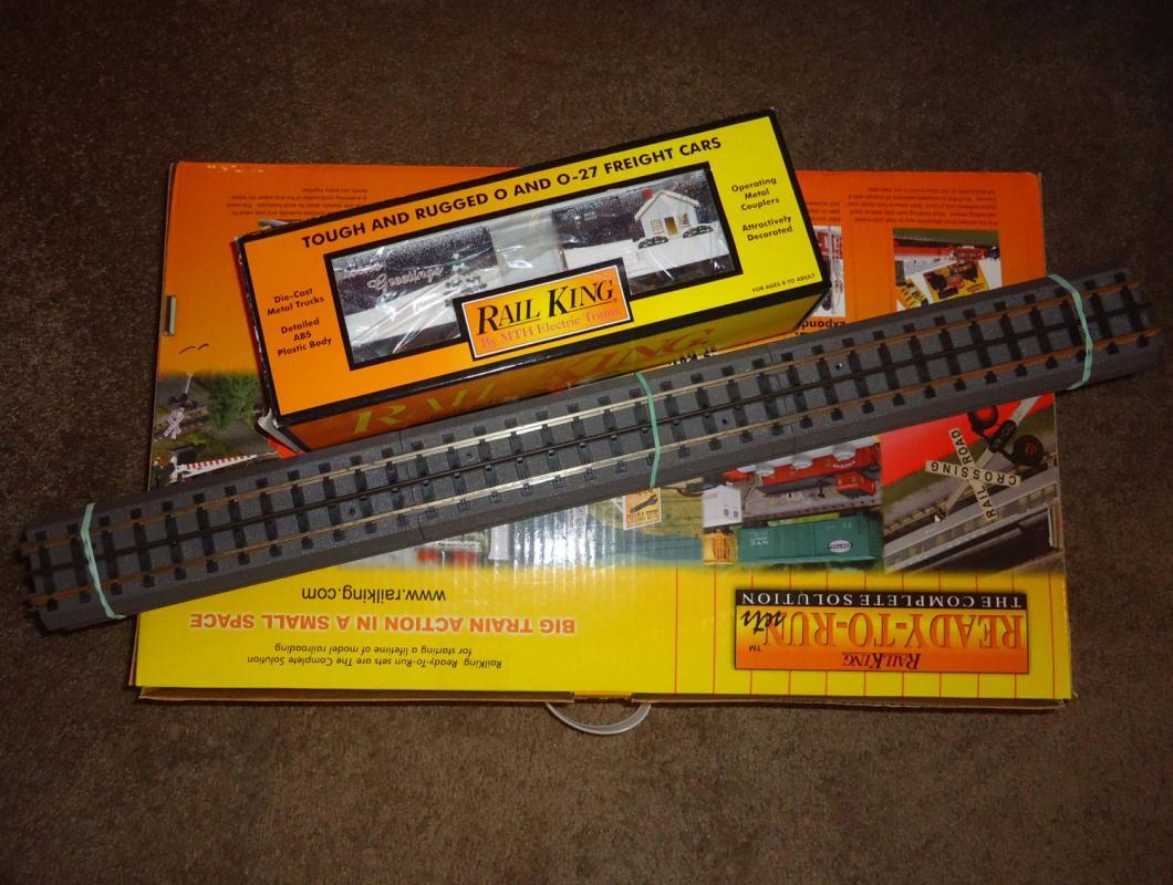 RailKing Ready to Run TRAIN Set Sealed box PLUS extra train and track Never used Rail King Santa fe