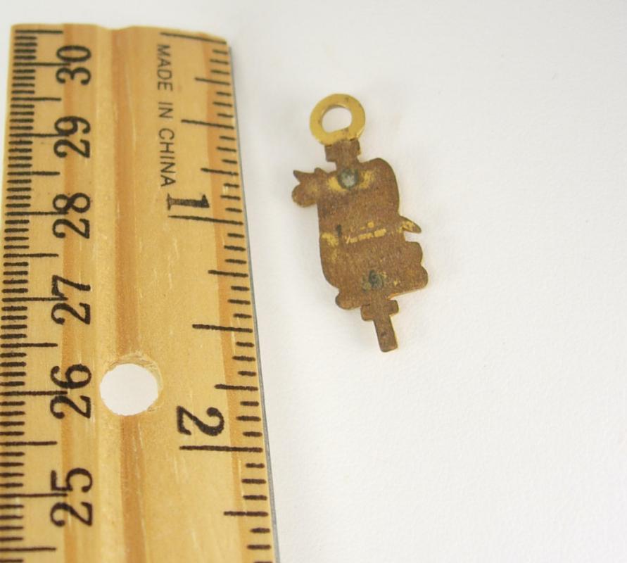 Vintage Gold Filled Quill Scroll Pendant key Charm Editor High School Honor Society Birthday Education