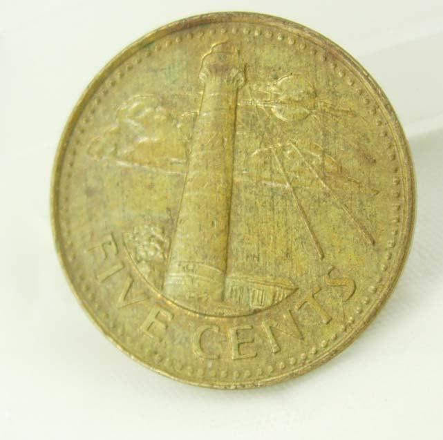 Vintage Barbados 1980 Coin Destash Five Cents South Point Light House Collectors Birthday