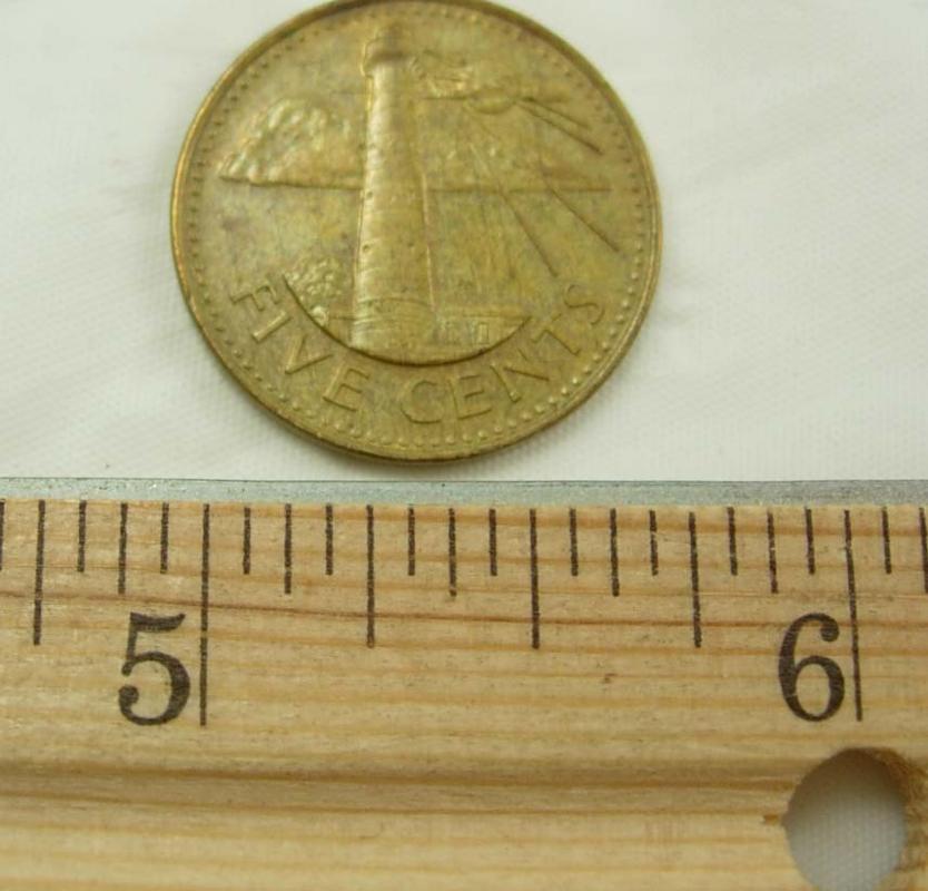 Vintage Barbados 1980 Coin Destash Five Cents South Point Light House Collectors Birthday