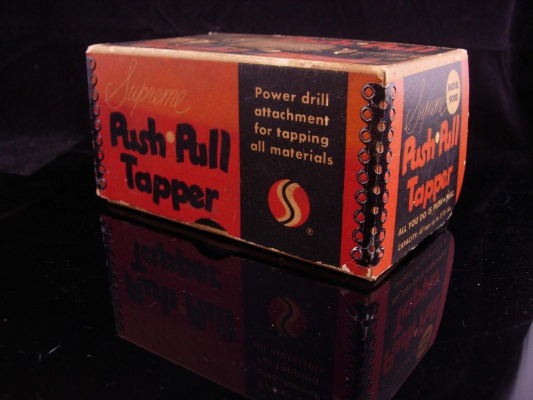Supreme Push Pull Tapper / vintage tool accessory / gift for him / machinist gift / original box