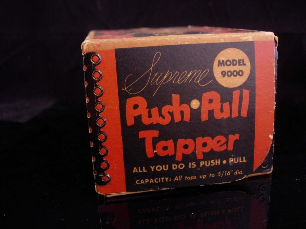 Supreme Push Pull Tapper / vintage tool accessory / gift for him / machinist gift / original box
