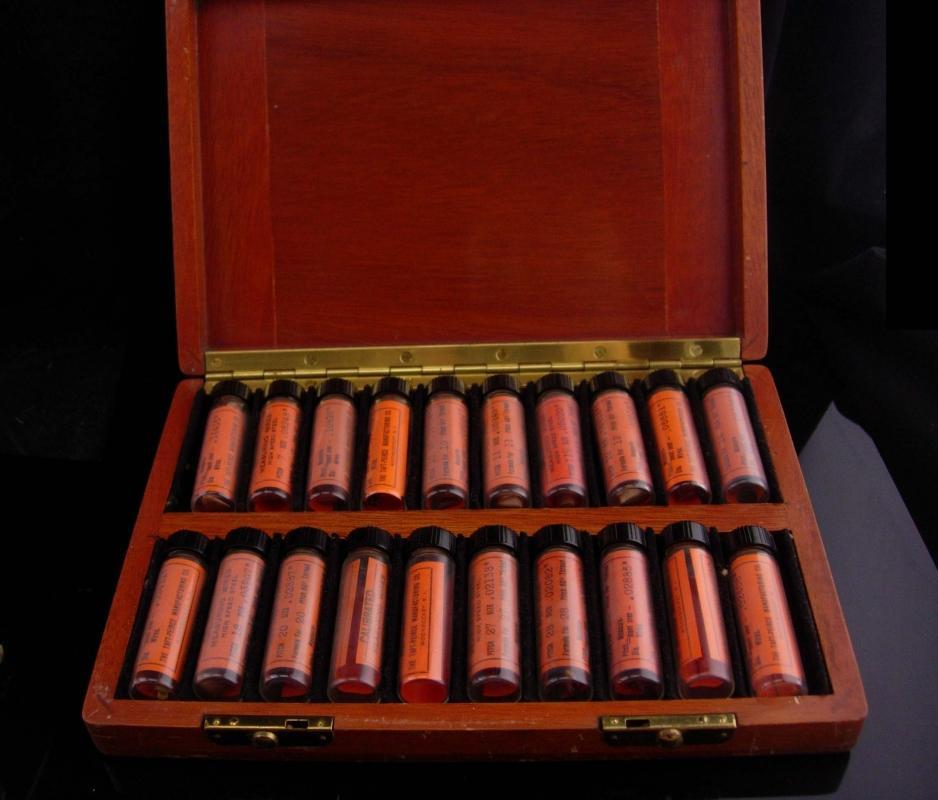 Taft Peirce set / Wire measure / calibrated steel / vintage tool accessory / gift for him / machinist gift / original wood box