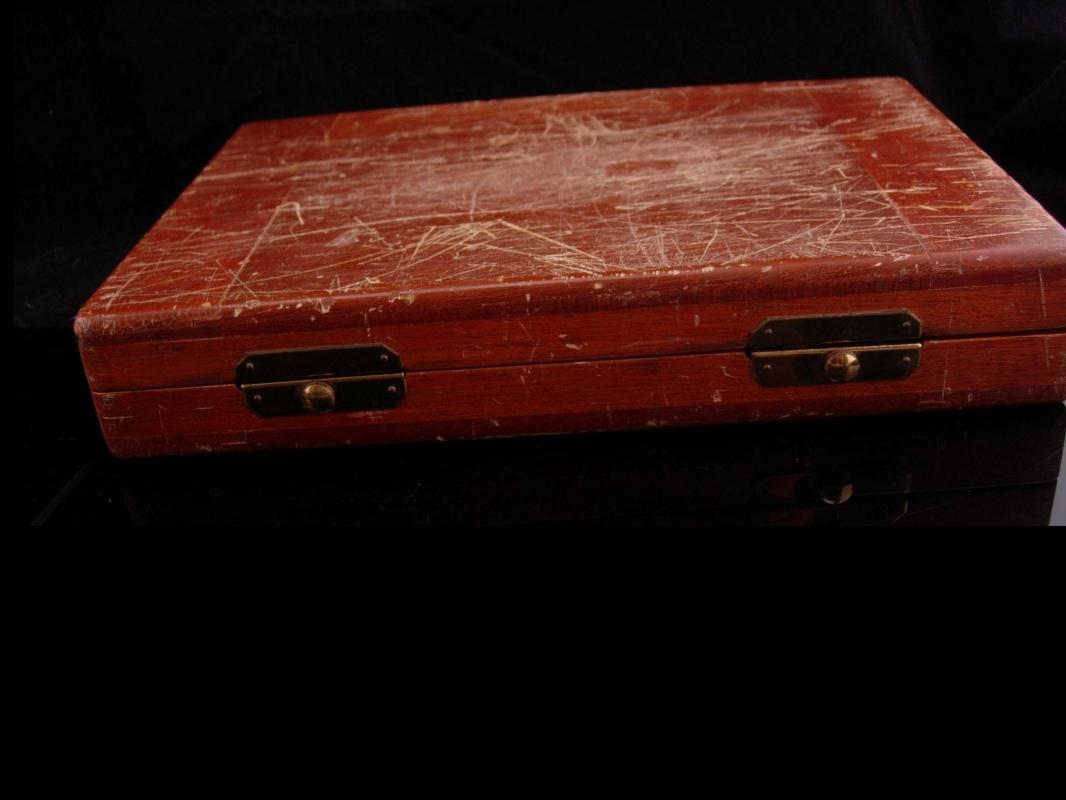 Taft Peirce set / Wire measure / calibrated steel / vintage tool accessory / gift for him / machinist gift / original wood box