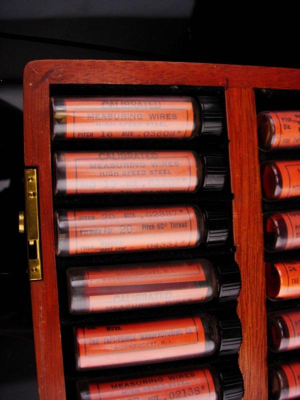 Taft Peirce set / Wire measure / calibrated steel / vintage tool accessory / gift for him / machinist gift / original wood box