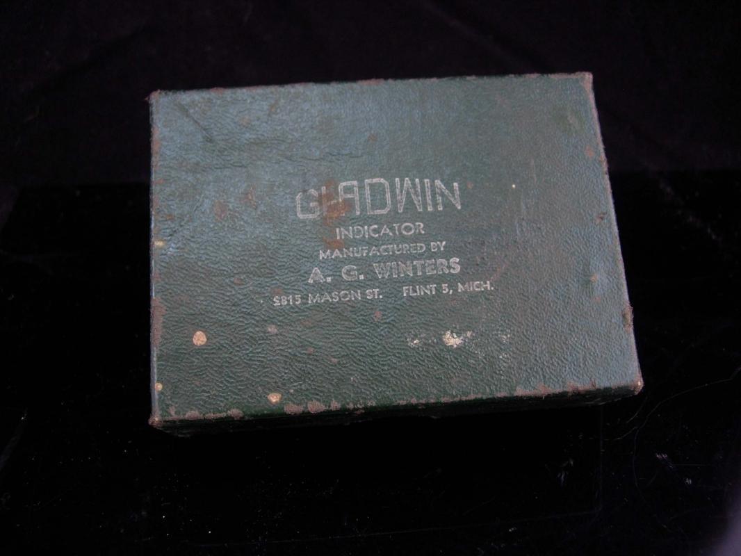 Vintage metal indicator / 1950's GLADWIN INDICATOR / original box & receipt / vintage tool accessory / gift for him / machinist gift