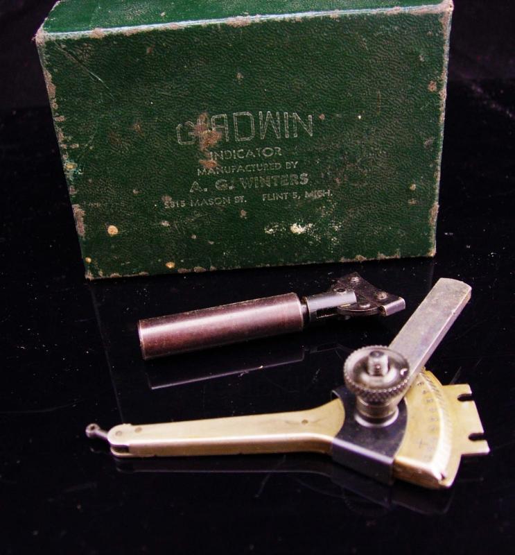 Vintage metal indicator / 1950's GLADWIN INDICATOR / original box & receipt / vintage tool accessory / gift for him / machinist gift
