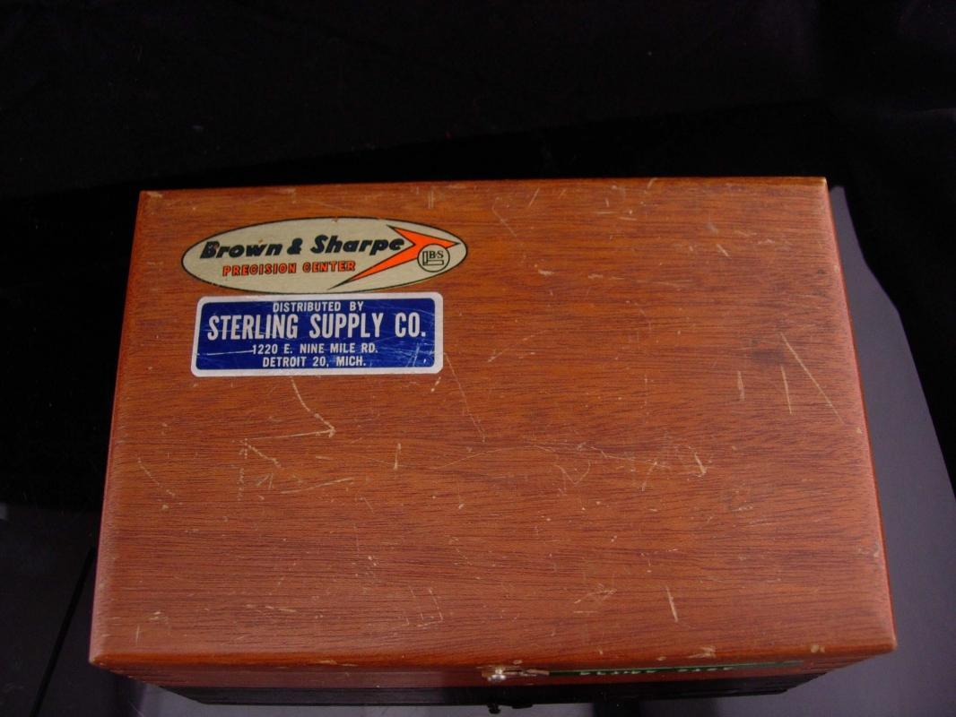 Vintage planer / original wood box / Browne & sharpe / sharpening tool / gift for him / machinist gauge / rams head products / stamp