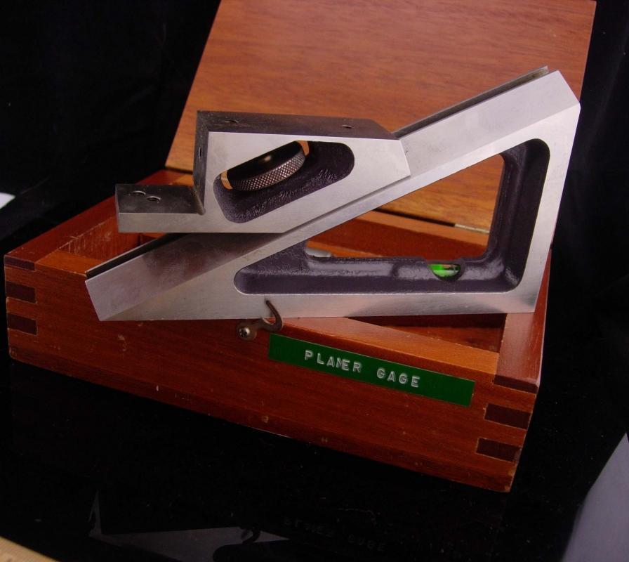 Vintage planer / original wood box / Browne & sharpe / sharpening tool / gift for him / machinist gauge / rams head products / stamp