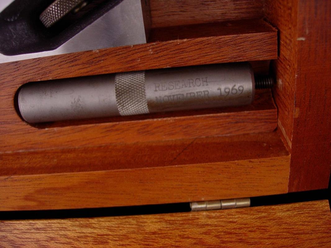 Vintage planer / original wood box / Browne & sharpe / sharpening tool / gift for him / machinist gauge / rams head products / stamp