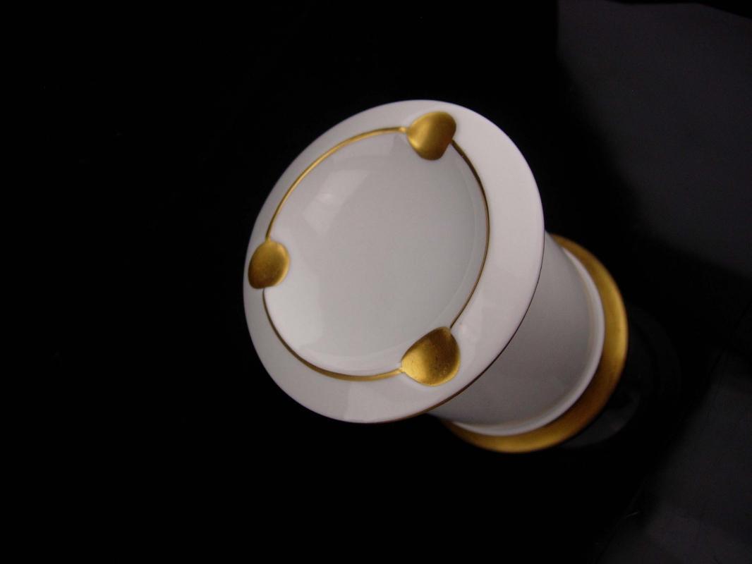 Signed hidden compartment cigarette case / vintage limoges ashtray top / white gold trim / Table ashtray / trinket box / vanity accessory