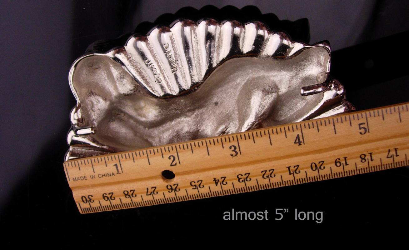 Vintage Nude Buckle / erotic signed Cesar Ugarte / Silver rhinestone womens buckle / gay interest mens buckle / mythical goddess / statement