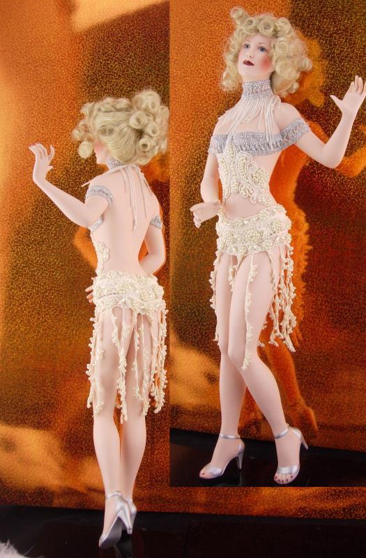 Signed Flapper Doll / Vintage 19