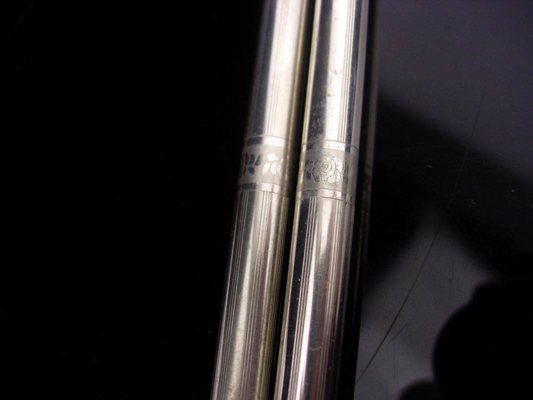 Vintage Cross set / Pen & Pencil / sterling silver set / made in USA / silver pencil / silver pen