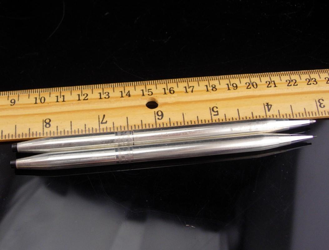 Vintage Cross set / Pen & Pencil / sterling silver set / made in USA / silver pencil / silver pen