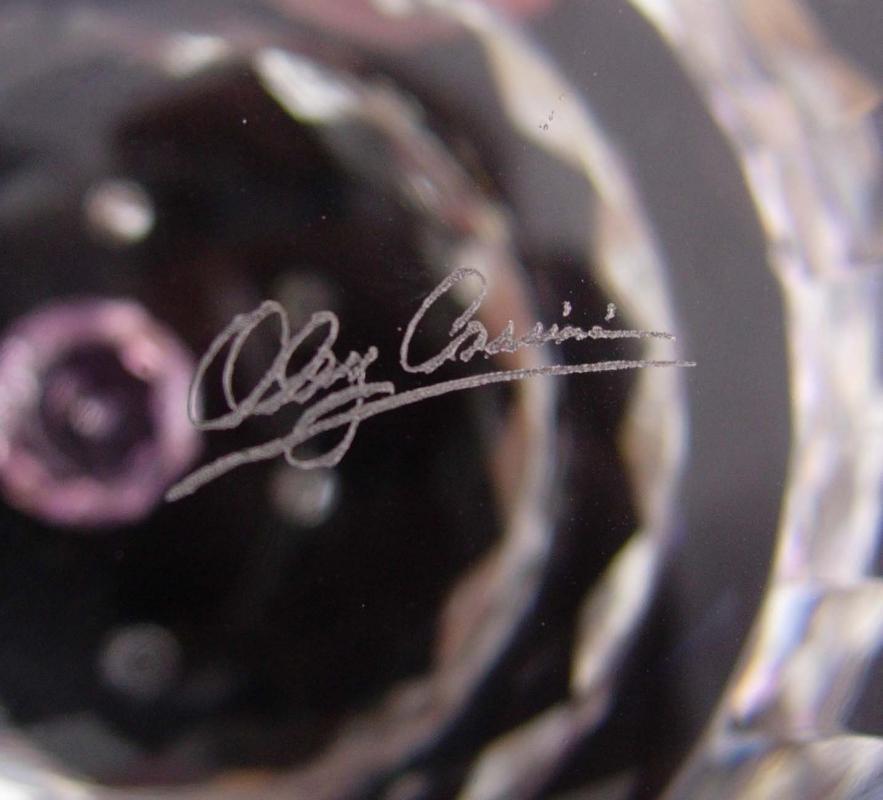 Gorgeous cupcake paperweight / Oleg Casini / birthday gift / Sweetheart gift / anniversary gift / crystal pink topper / thank you gift / signed