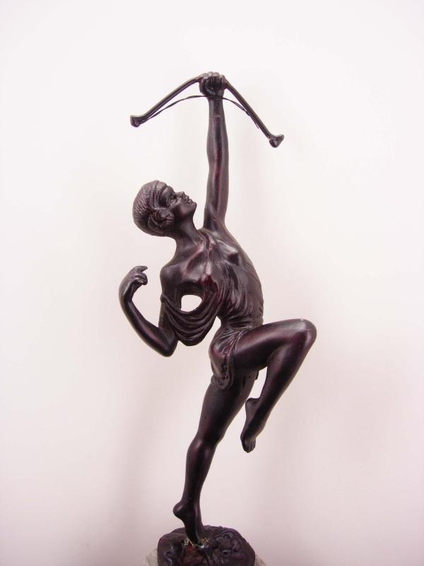 Antique art deco Cupid statue / erotic bronze archer / Vintage mythical statue / bow & arrow/ valentines gift / birthday her /gift for him
