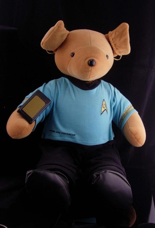 Vintage Teddy Bear / Halloween Costume / star Trek gift / Mr. Spock / North American Bear / Stuffed Animal / Vulcan gift